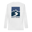 Load image into Gallery viewer, Men “catch with the best”performance crew shirt logo on back