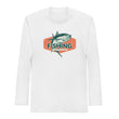Load image into Gallery viewer, Men “catch with the best”performance crew shirt logo on back