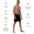 Load image into Gallery viewer, Men's black swim trunks
