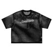 Load image into Gallery viewer, Signature “wildflower” See-through Boxy Net T-Shirt
