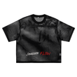 Load image into Gallery viewer, Women Signature “flow” See-through Boxy Net T-Shirt
