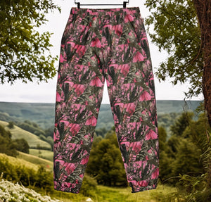 women pink real leaf- water resistant style pants