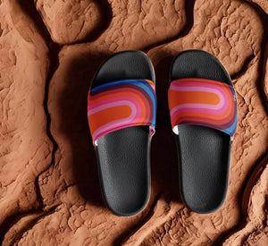 Women's red clay slides