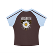 Load image into Gallery viewer, Signature “strength daisy” Stripes Sleeve T-Shirt
