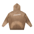 Load image into Gallery viewer, Vintage Washed Frayed Fleece “let your river flow” Hoodie
