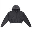 Load image into Gallery viewer, Signature Snow Washed Cropped Hoodie
