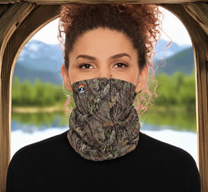 true leaf winter neck gaiter with Drawstring