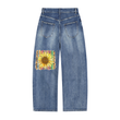 Load image into Gallery viewer, Sun Fade “stay wild” Heavyweight Denim Jeans

