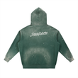Load image into Gallery viewer, Vintage Washed Frayed Fleece “let your river flow” Hoodie
