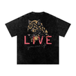 Load image into Gallery viewer, Men Signature “live” Snow Washed Oversized Cotton T-Shirt
