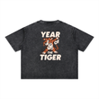 Load image into Gallery viewer, Men signature Mineral Wash “year of tiger” Boxy Cotton T-Shirt
