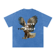 Load image into Gallery viewer, Men signature "braveheart” Snow Washed Oversized Cotton T-Shirt
