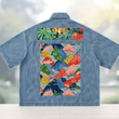 Load image into Gallery viewer, Men Signature Distressed “flow rocks”Wash Short-Sleeve Shirt
