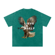 Load image into Gallery viewer, Men signature "braveheart” Snow Washed Oversized Cotton T-Shirt
