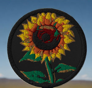 Sunflower embroidery patch