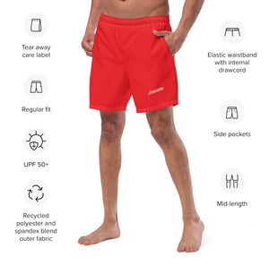 Men signature red swim trunks