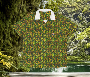 men summer tree button down shirt