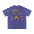 Load image into Gallery viewer, Men Signature “live” Snow Washed Oversized Cotton T-Shirt
