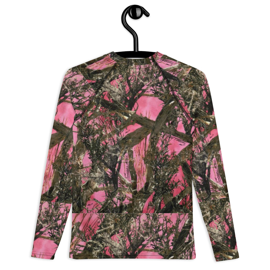 Youth pink real leaf  performance shirt