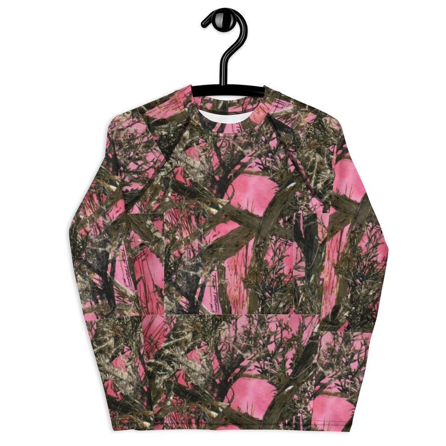 Youth pink real leaf  performance shirt