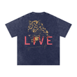 Load image into Gallery viewer, Men Signature “live” Snow Washed Oversized Cotton T-Shirt
