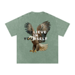 Load image into Gallery viewer, Men signature "braveheart” Snow Washed Oversized Cotton T-Shirt

