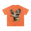 Load image into Gallery viewer, Men signature "braveheart” Snow Washed Oversized Cotton T-Shirt
