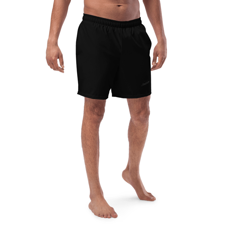 Men black signature swim trunks