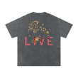 Load image into Gallery viewer, Men Signature “live” Snow Washed Oversized Cotton T-Shirt
