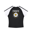 Load image into Gallery viewer, Signature “strength daisy” Stripes Sleeve T-Shirt
