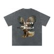 Load image into Gallery viewer, Men signature "braveheart” Snow Washed Oversized Cotton T-Shirt
