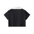 Load image into Gallery viewer, Women Collar Striped  “cannon beach” Cropped Jersey
