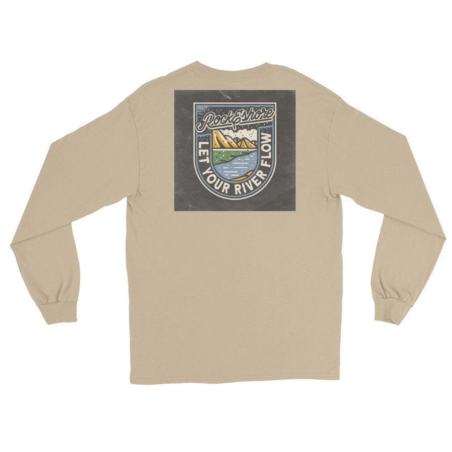 Men " let your river flow" Long Sleeve Shirt