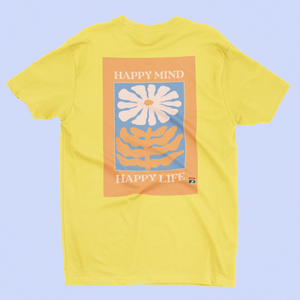 “happy mind”  “happy life” T-shirt