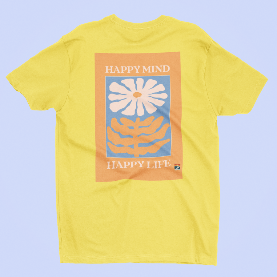 “happy mind”  “happy life” T-shirt