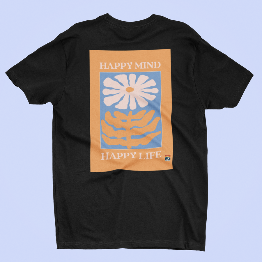 “happy mind”  “happy life” T-shirt