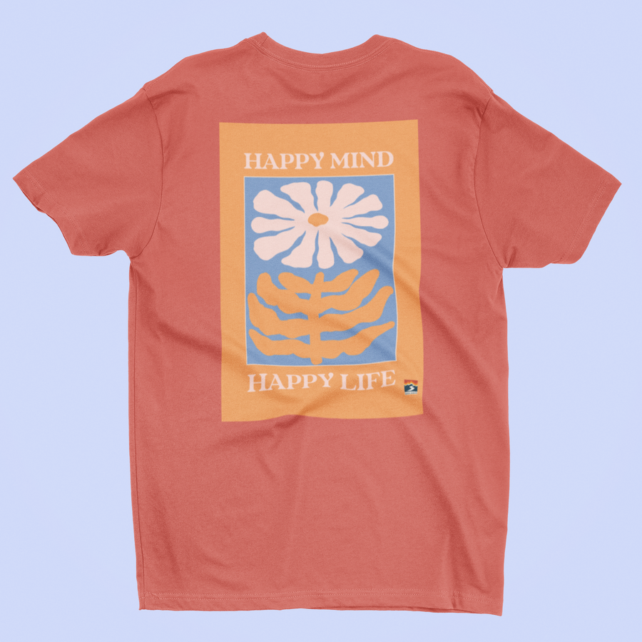 “happy mind”  “happy life” T-shirt