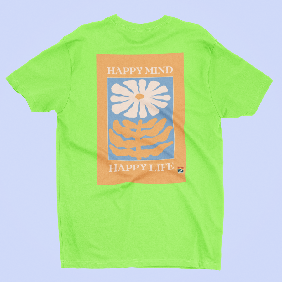 “happy mind”  “happy life” T-shirt