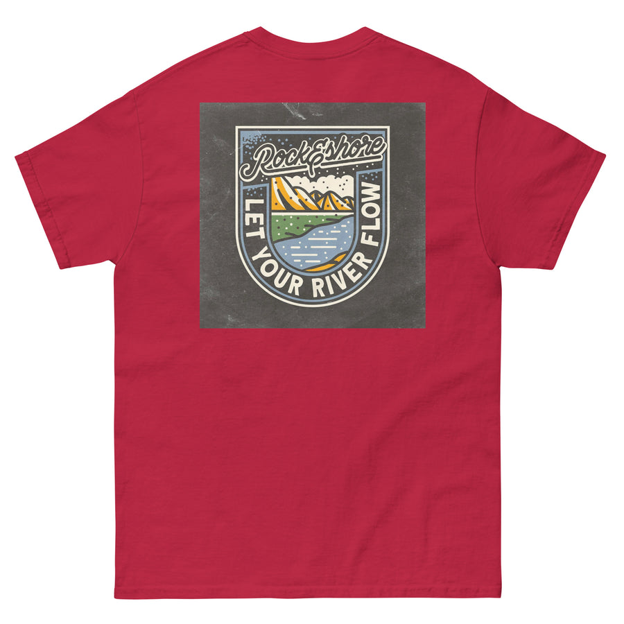 Men "let your river flow" tee