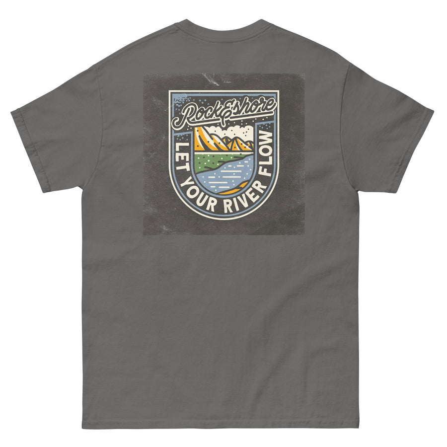 Men "let your river flow" tee