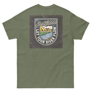 Men "let your river flow" tee