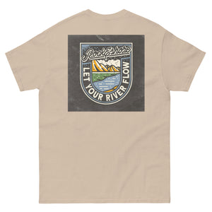 Men "let your river flow" tee