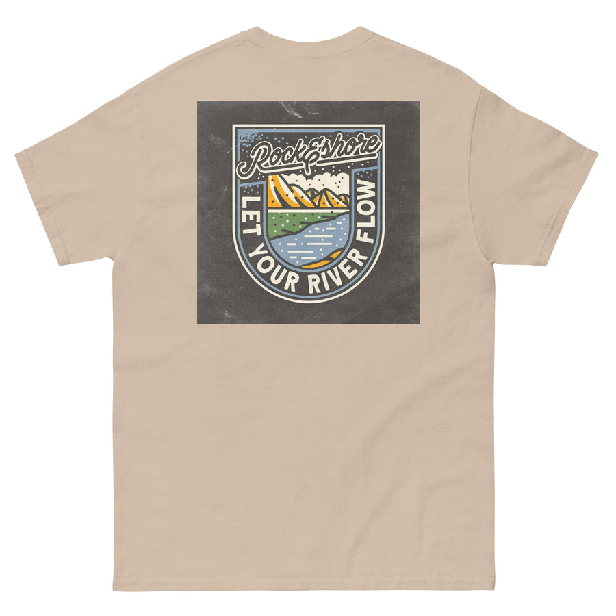 Men "let your river flow" tee