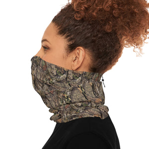 true leaf winter neck gaiter with Drawstring