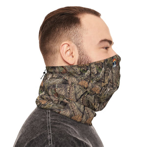 true leaf winter neck gaiter with Drawstring