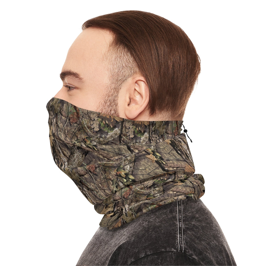 true leaf winter neck gaiter with Drawstring