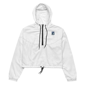 Pocket logo Women 's Runner cropped windbreaker/white