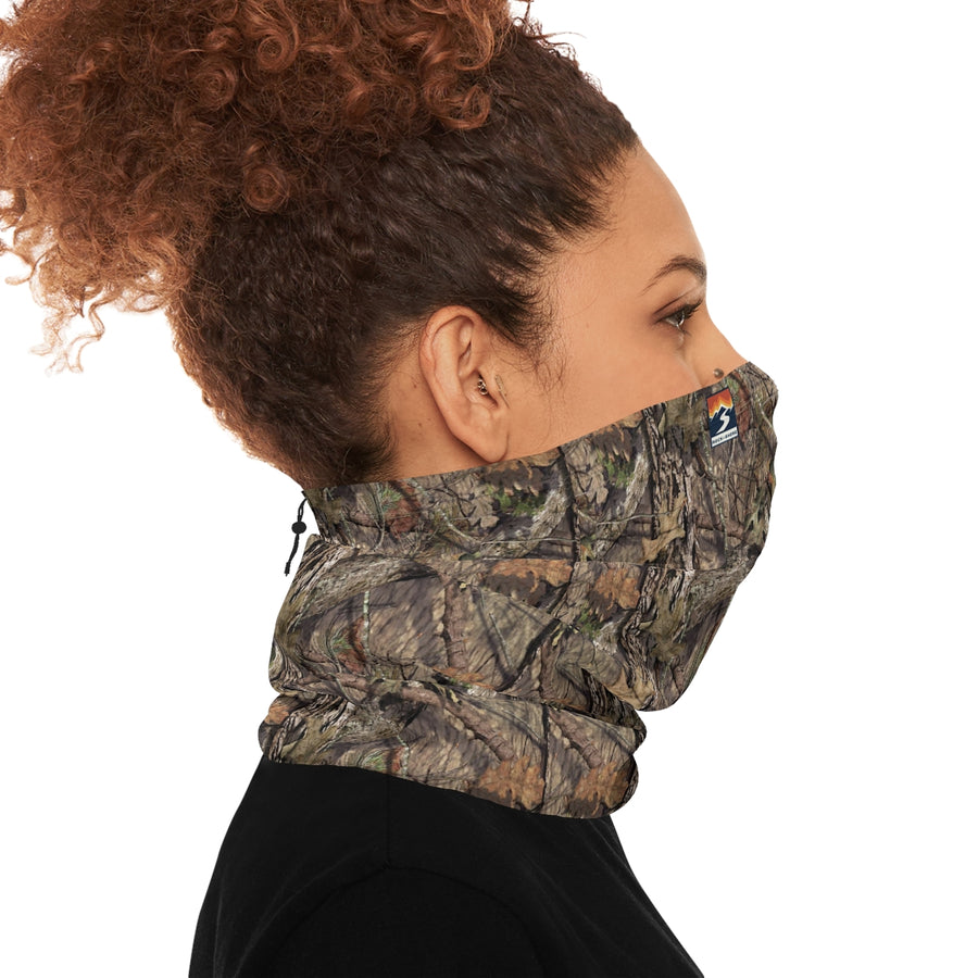 true leaf winter neck gaiter with Drawstring