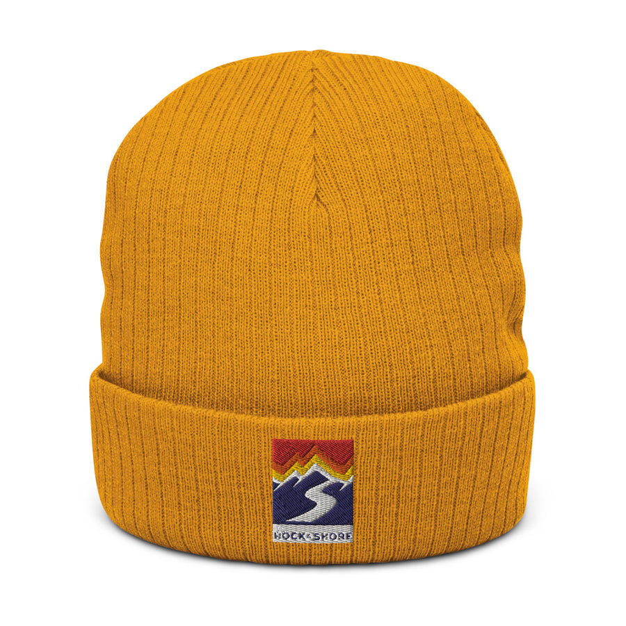 mustard cuffed beanie